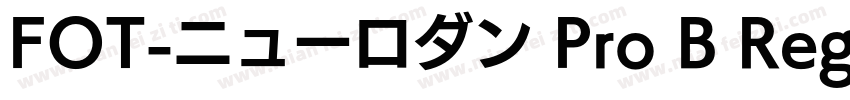 FOT-ニューロダン Pro B Reg字体转换